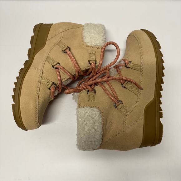 Sorel Womens Evie Cozy Ankle Lace Wedge Bootie Ceramic Paradox Waterproof Size 9 - Picture 5 of 8